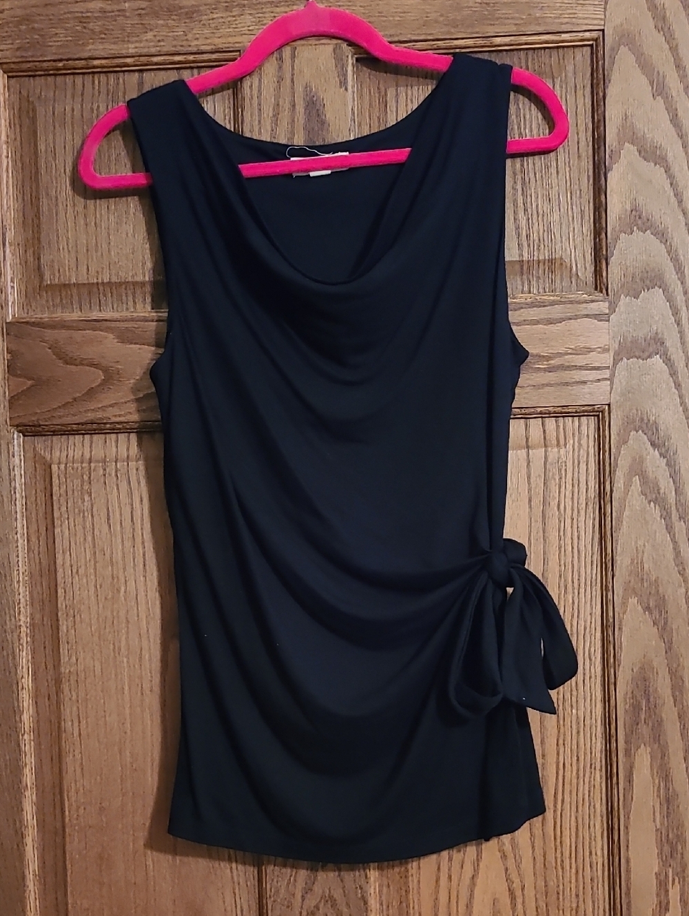 Forever 21 Black Drape Tank with Side Tie